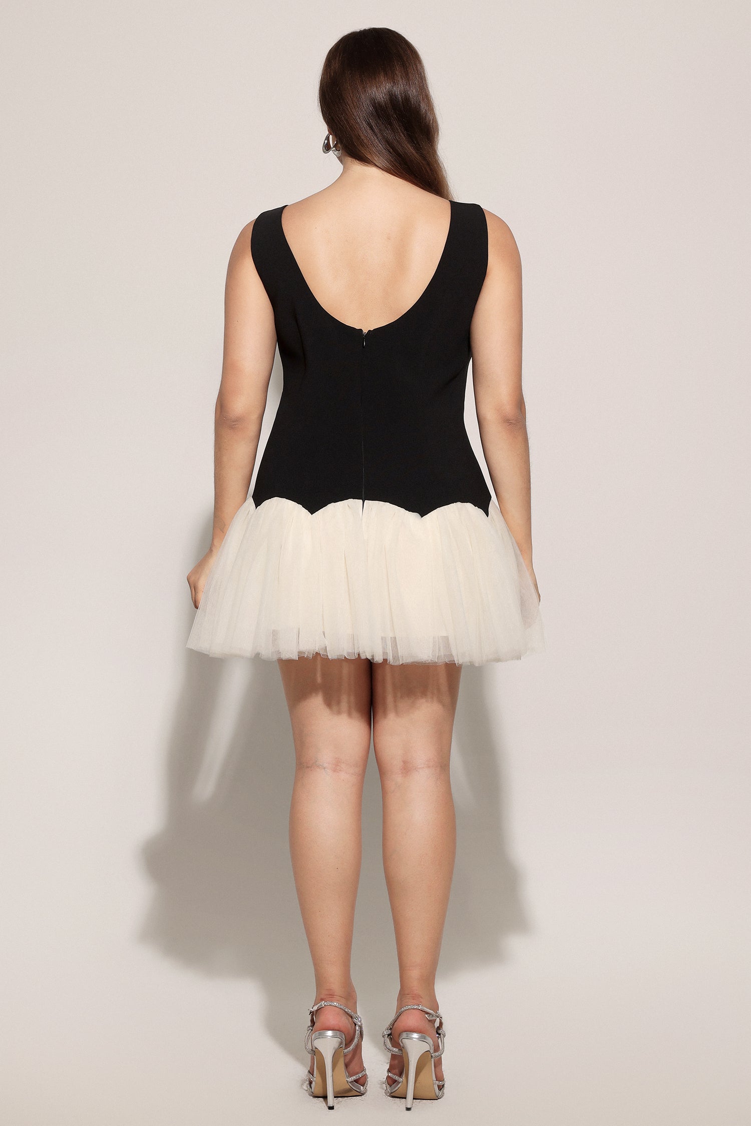 Salamo Sleeveless Diamond Mini Dress	
