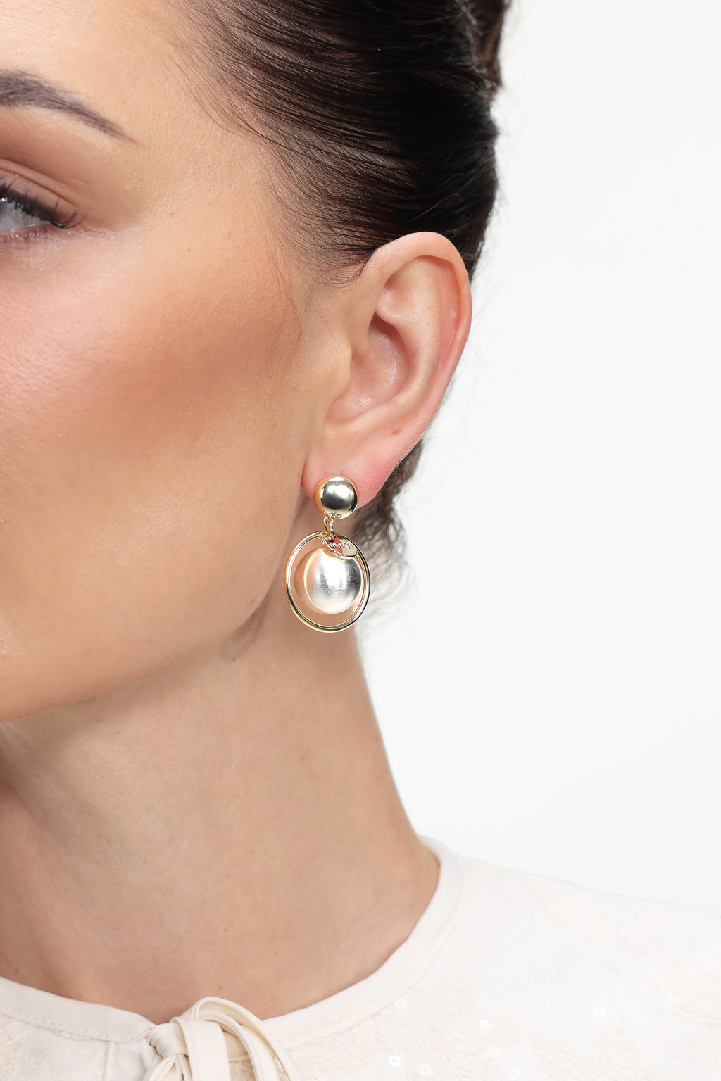 Print Sphere Pearl Earrings	