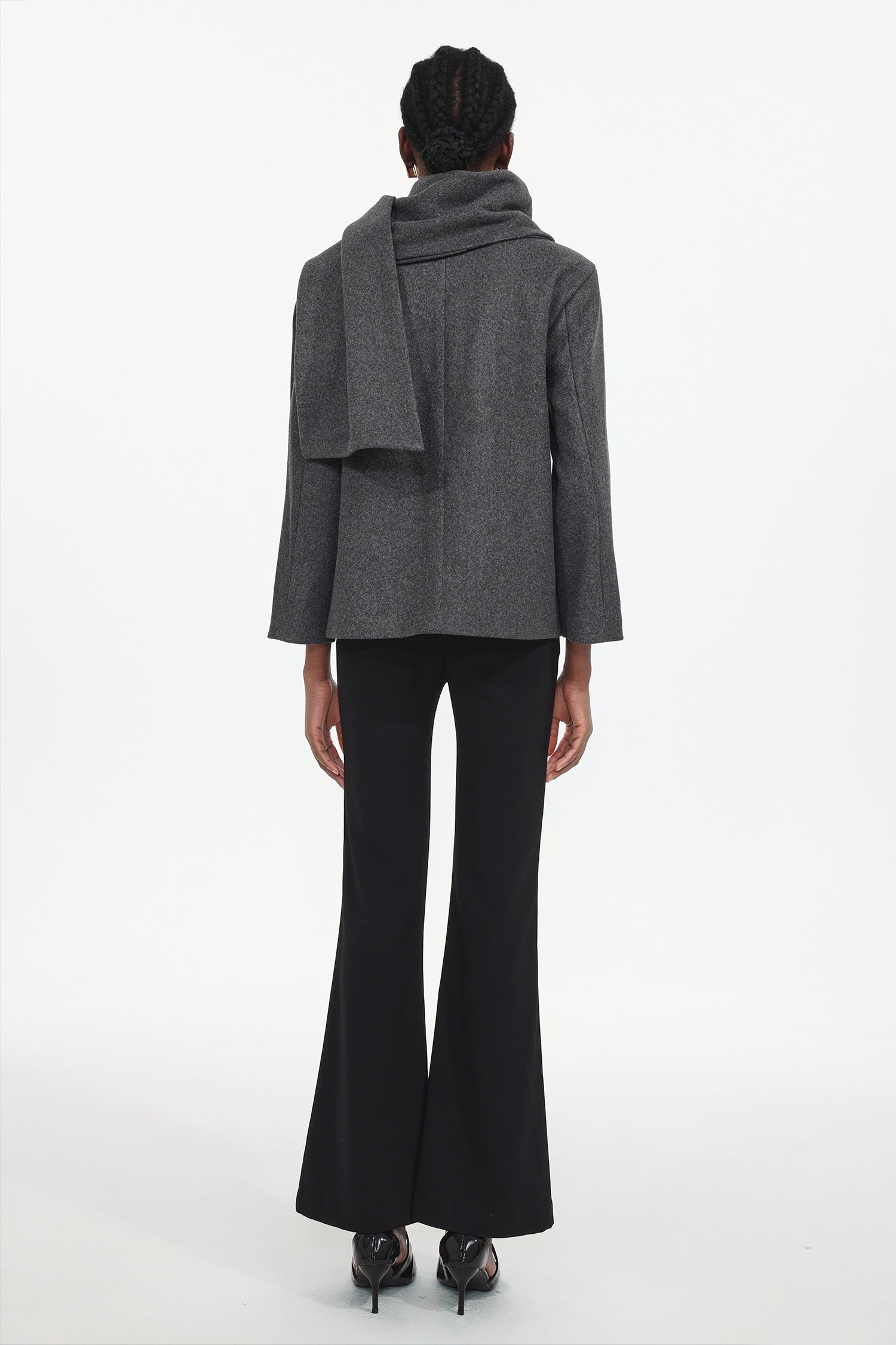 Xapana Elegant Tailored Long Sleeve Woven Coat	