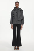 Xapana Elegant Tailored Long Sleeve Woven Coat	