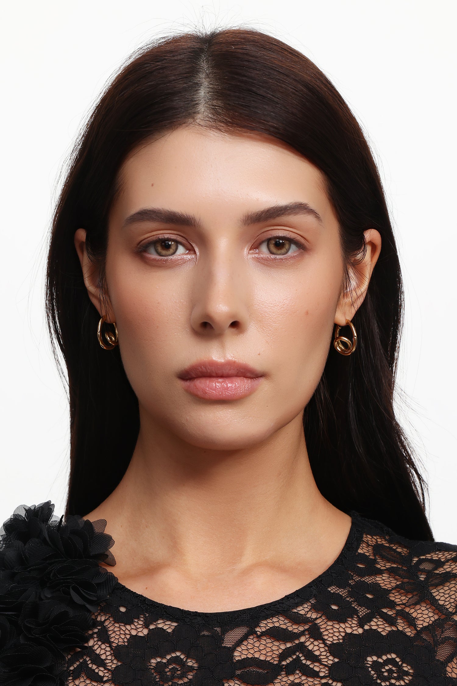 Terila Geometry Hollow Out Twist Earrings	