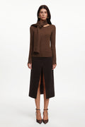 Killian Chic Contour Long Sleeve Knot Knit Top	