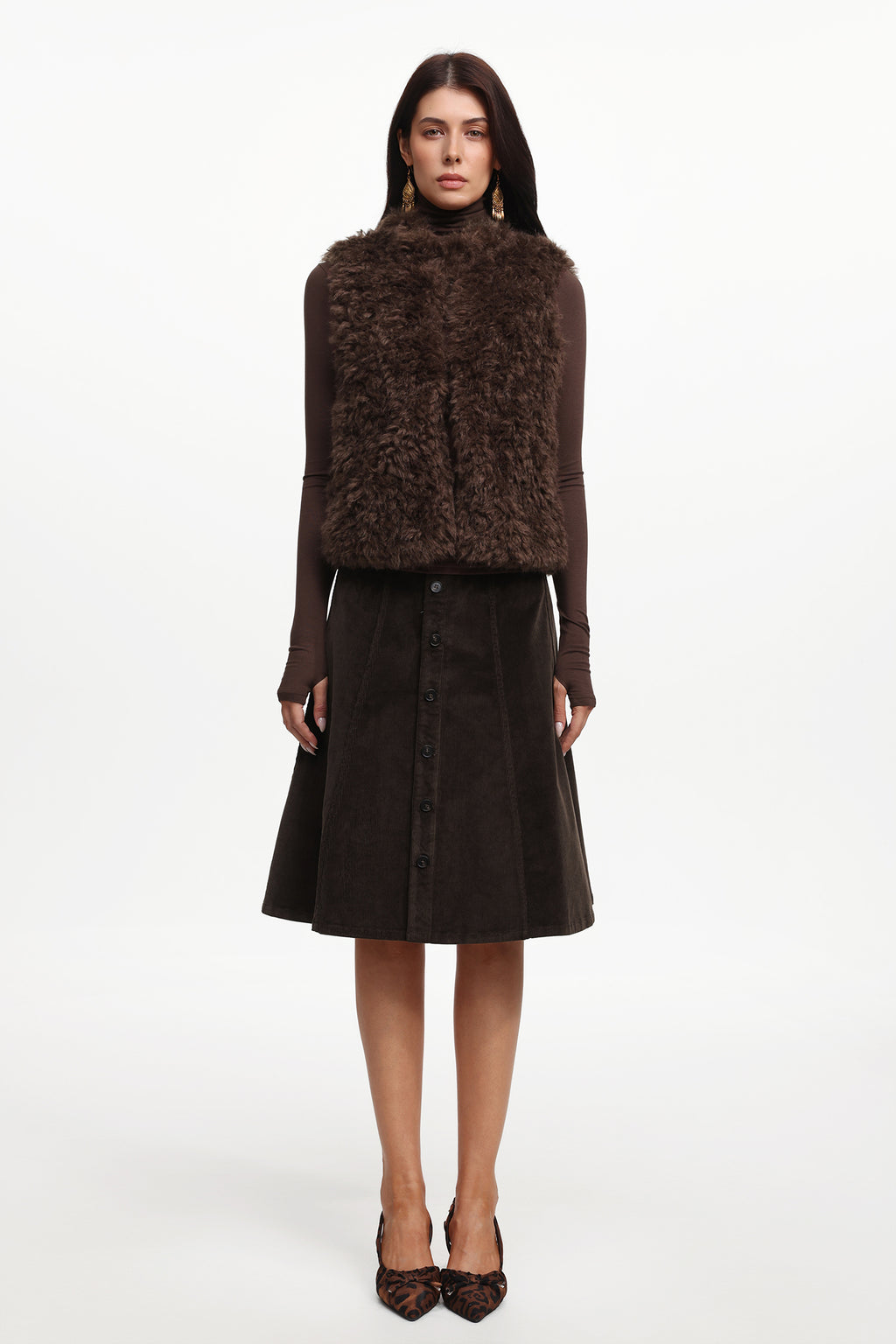 Michelle Chic Sleeveless Fluffy Vest	