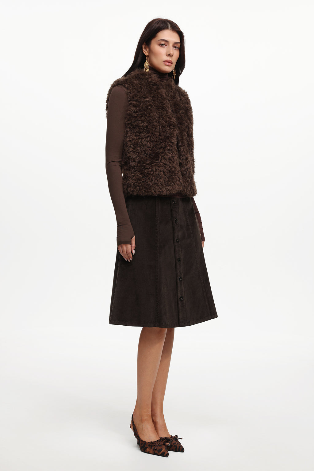 Michelle Chic Sleeveless Fluffy Vest	
