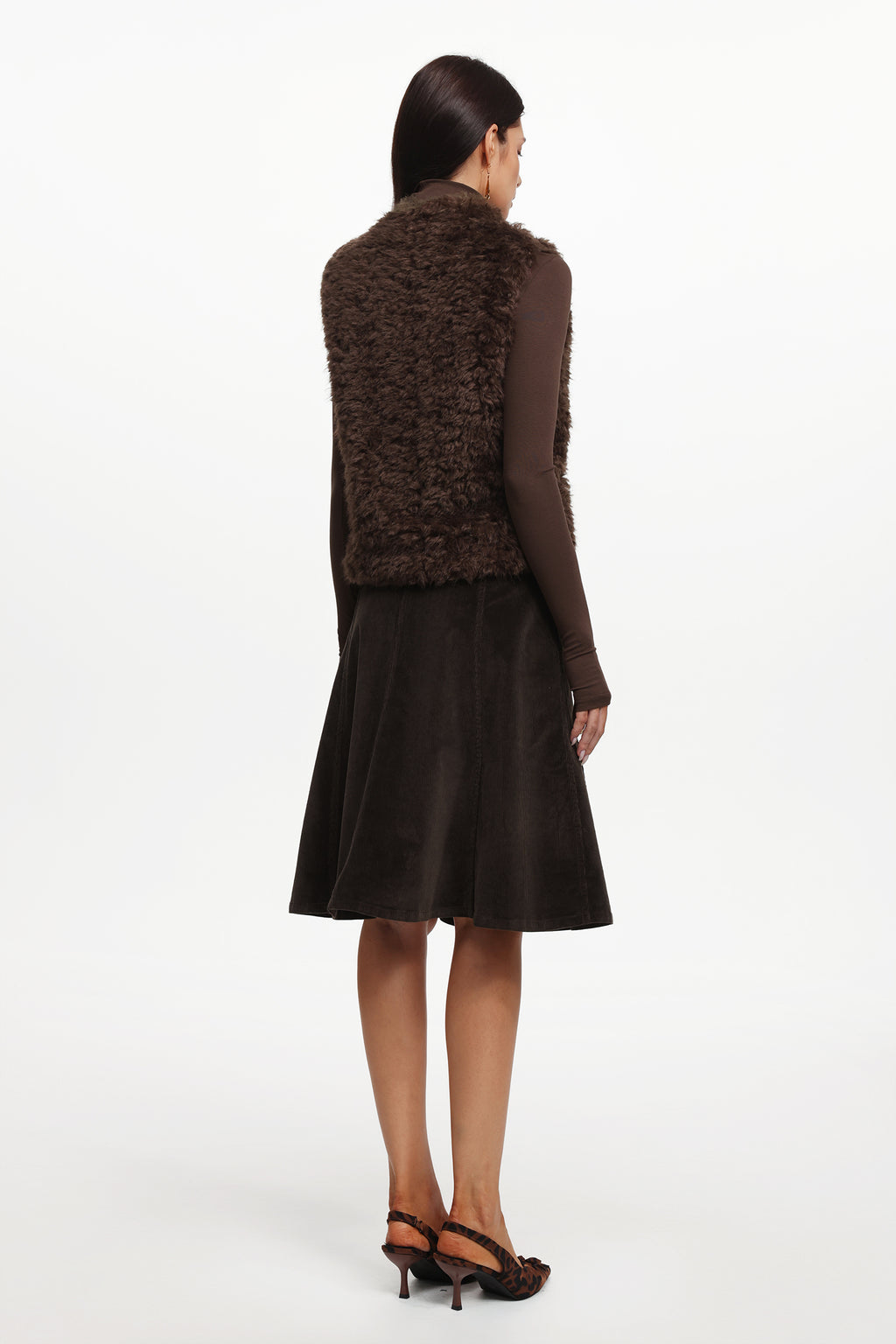 Michelle Chic Sleeveless Fluffy Vest	