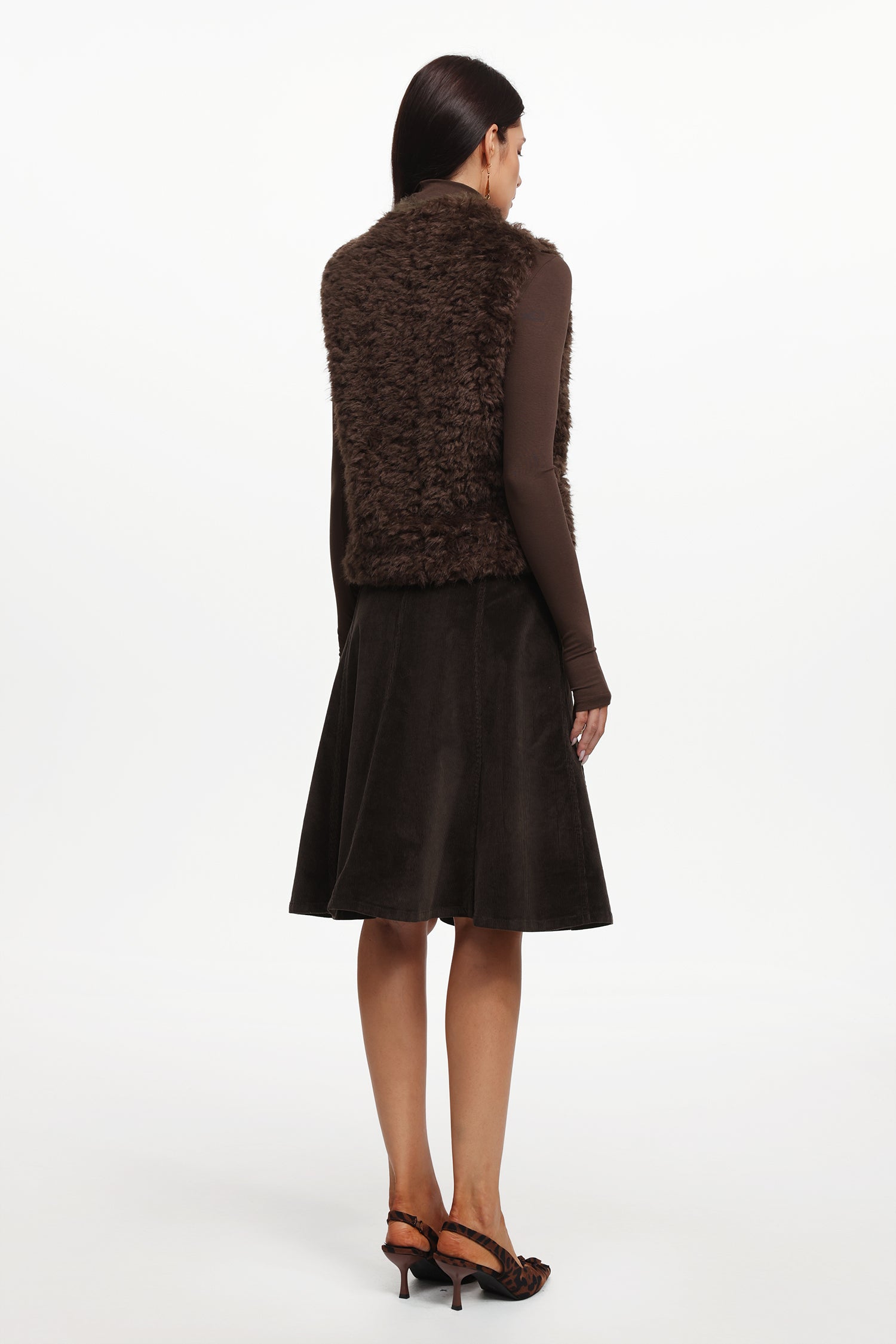 Michelle Chic Sleeveless Fluffy Vest	
