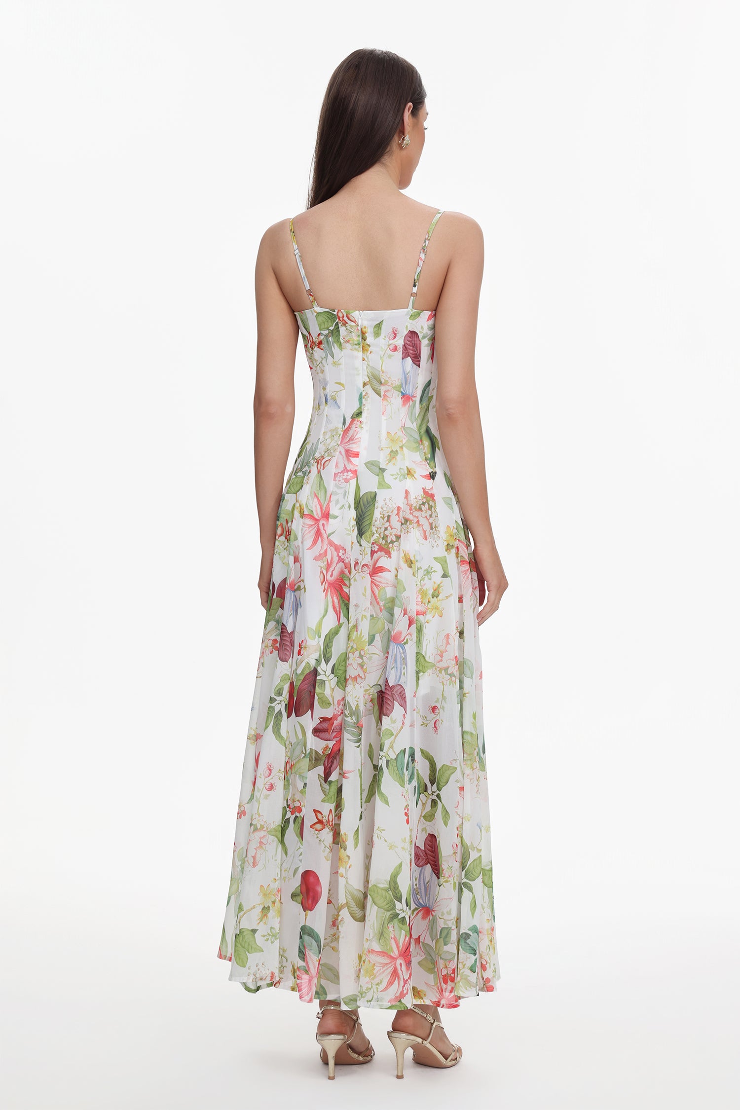 Zoey Sleeveless Printing Maxi Dress	