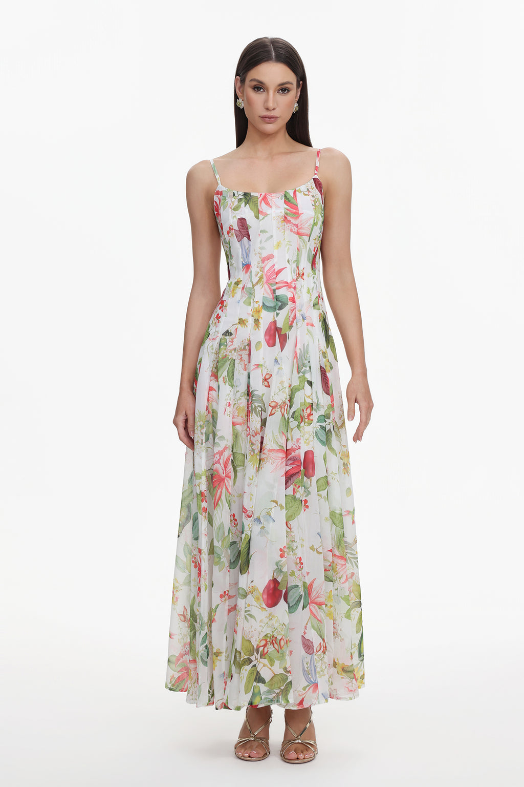 Zoey Sleeveless Printing Maxi Dress	