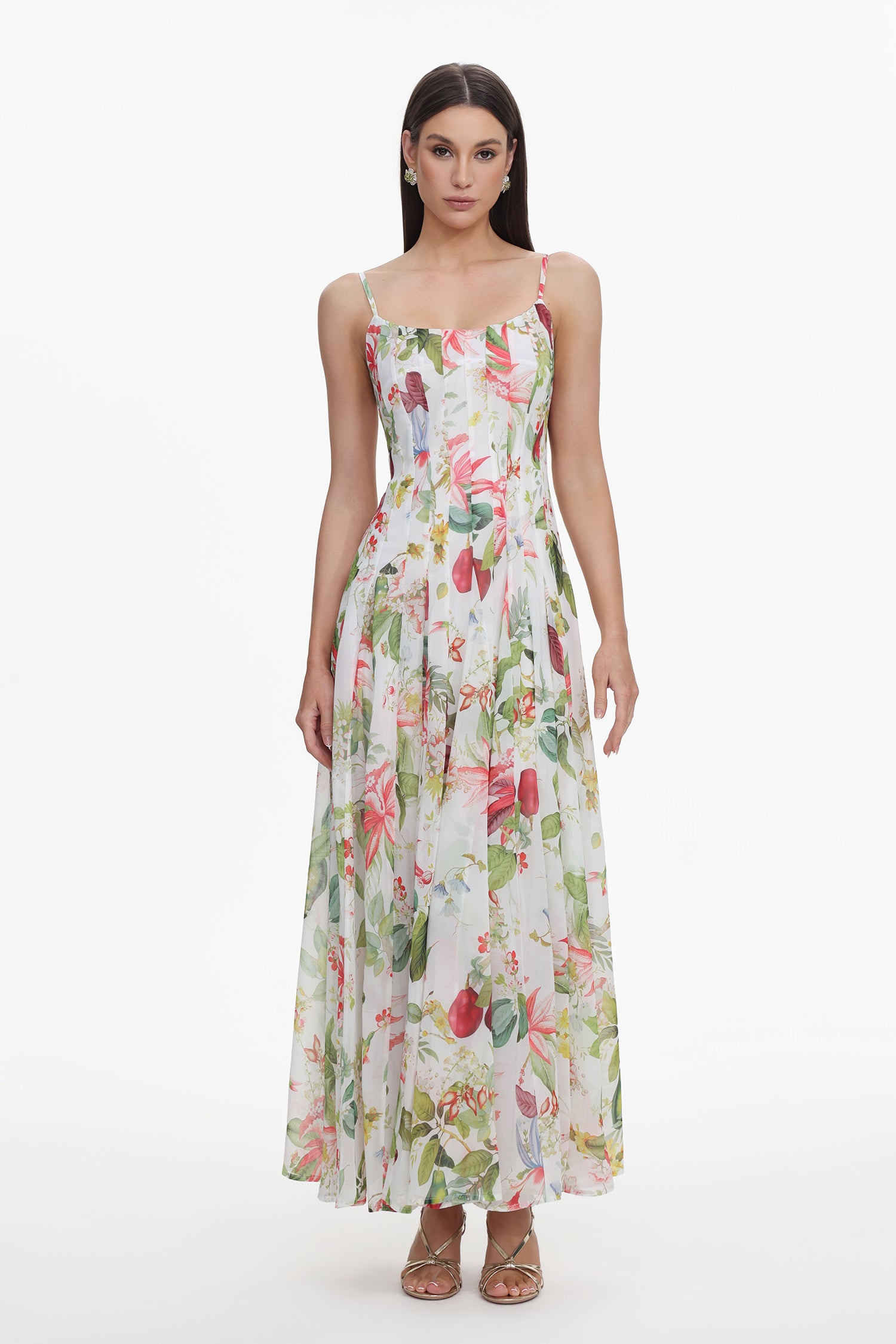 Zoey Sleeveless Printing Maxi Dress	