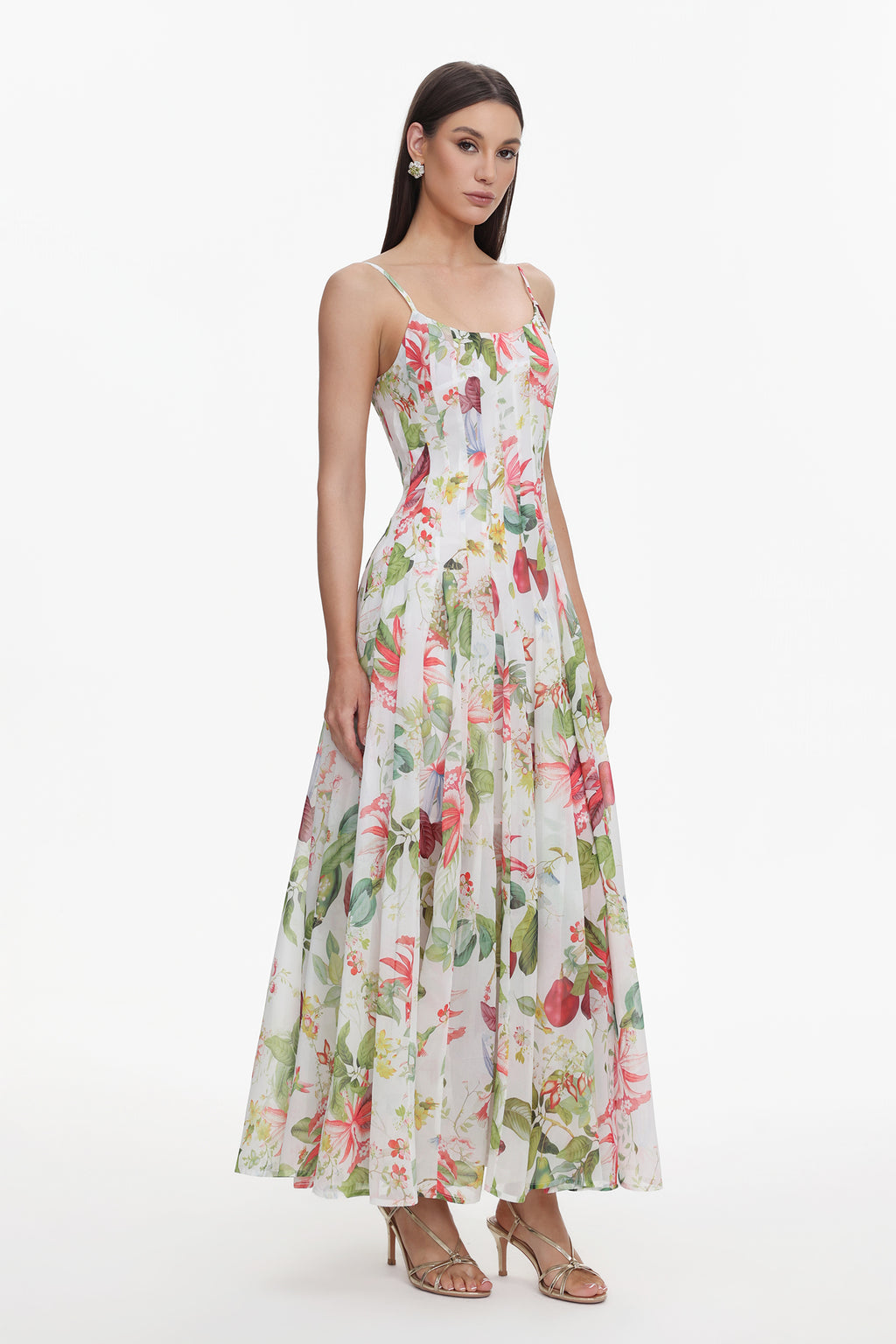 Zoey Sleeveless Printing Maxi Dress	