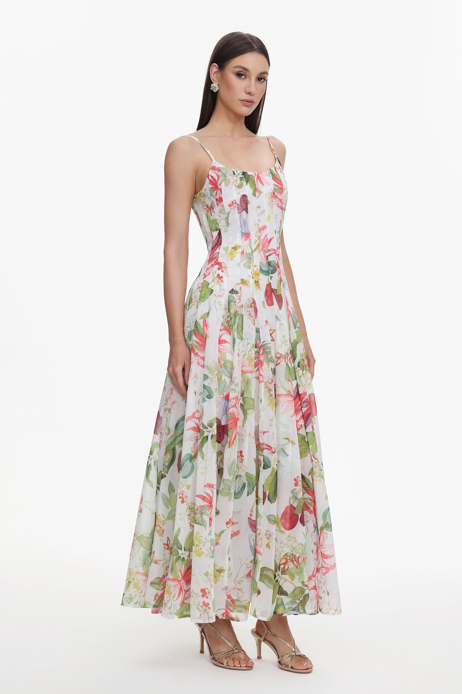 Zoey Sleeveless Printing Maxi Dress	