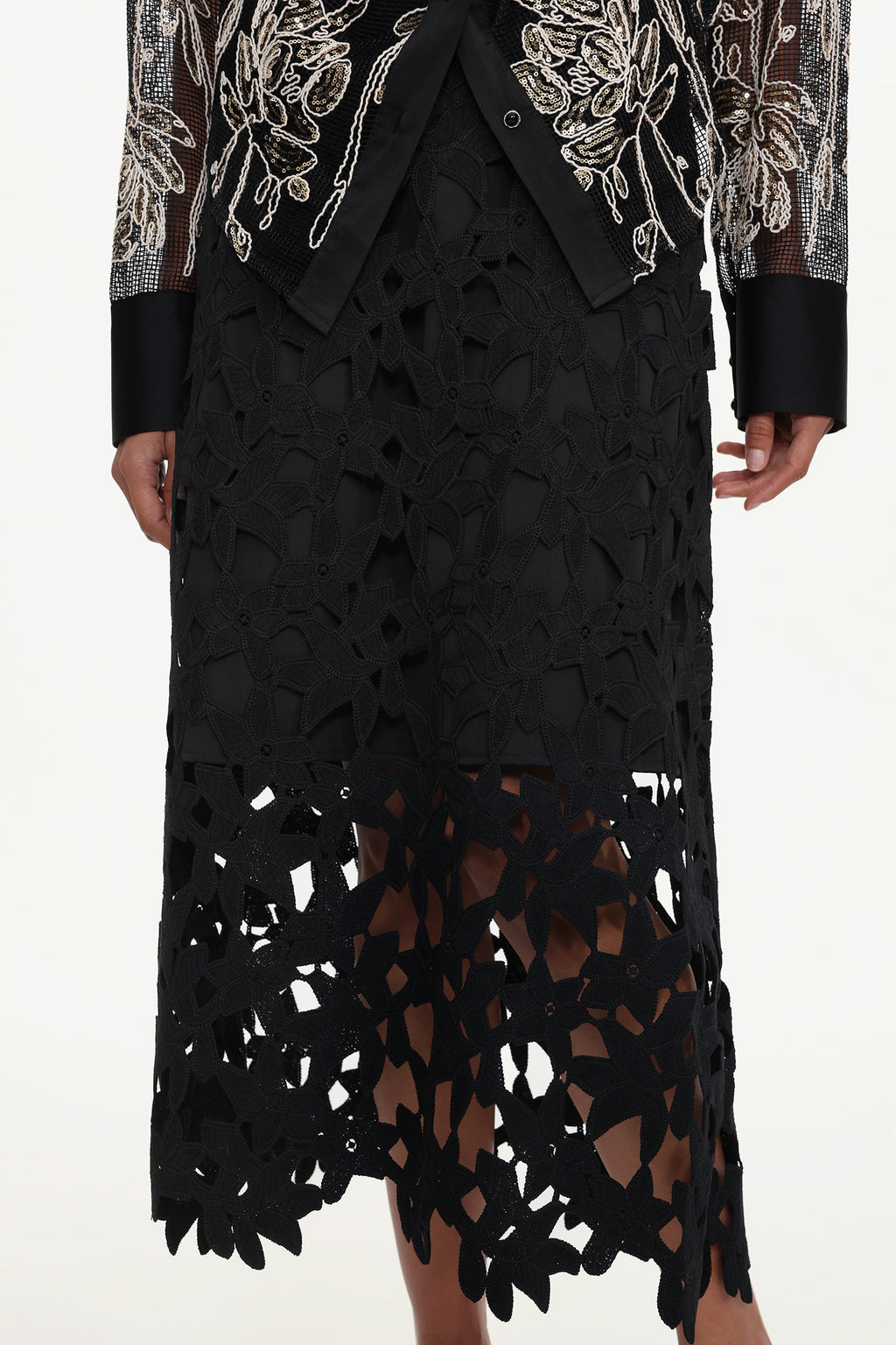 Wilma Elegant Tailored Woven Top And Skirt Set	