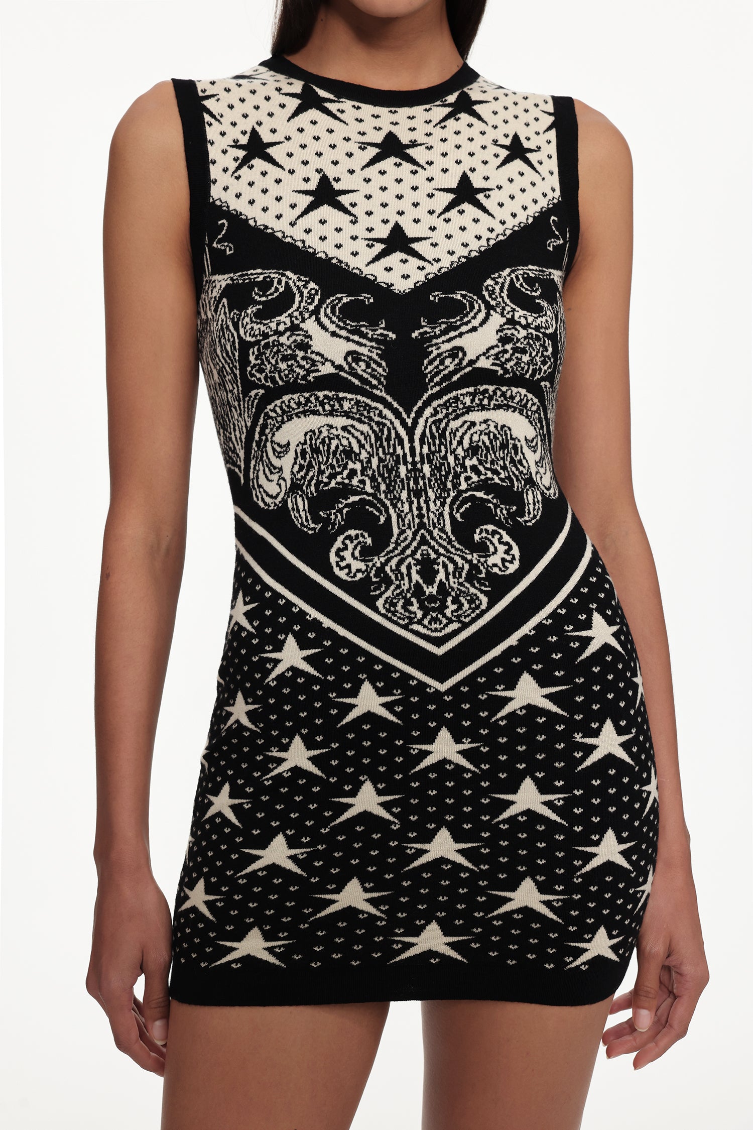 Madelynn Classic Contour Jacquard Knit Mini Dress	