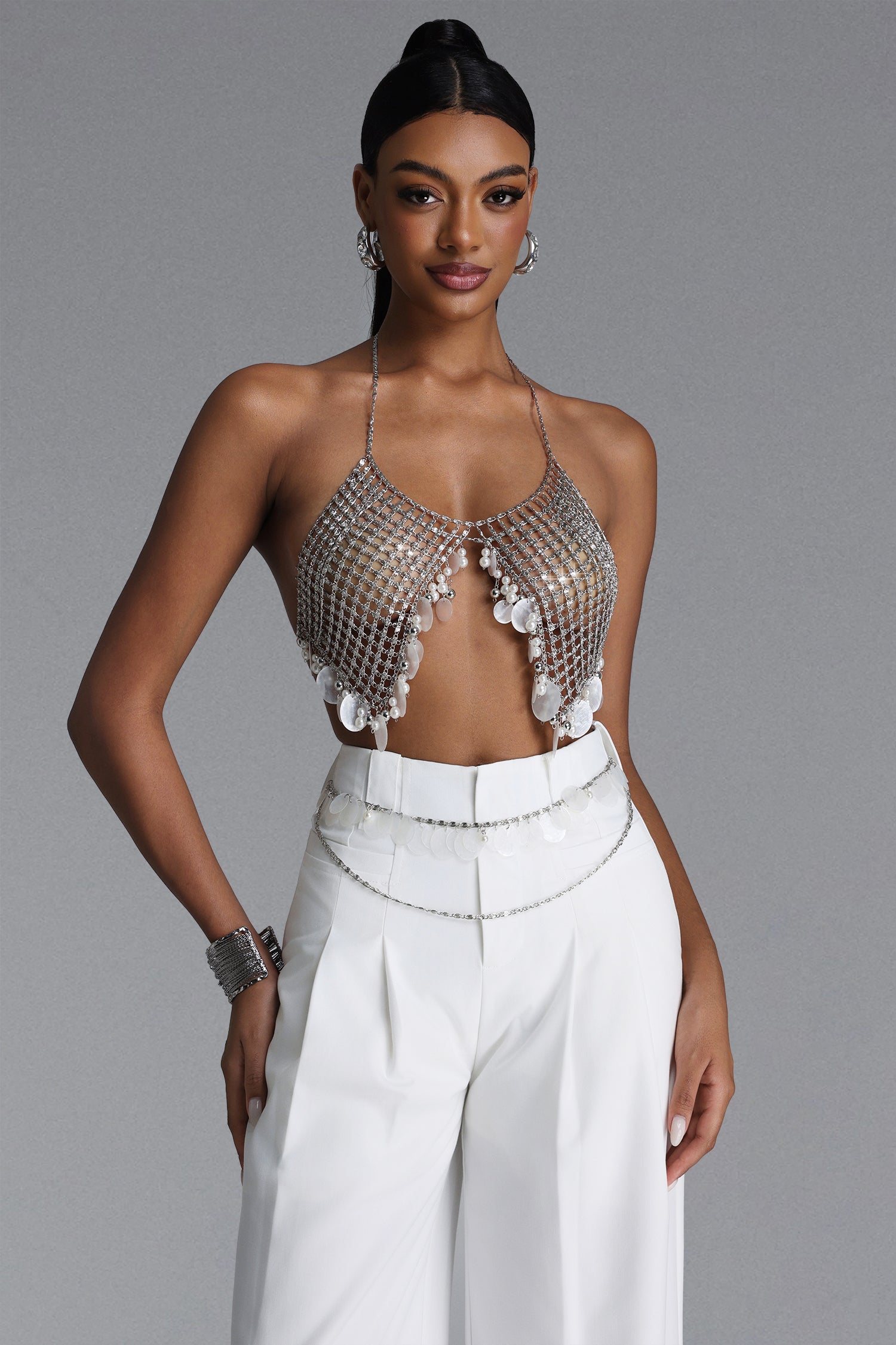 Tahoe Classic Pearl Shell Body Chain	