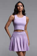 Doreen Chic Contour Knit Top Or Skirt Two Piece Set 	