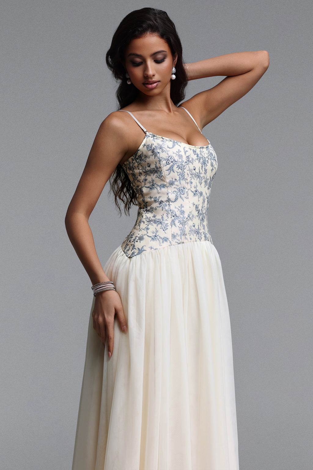 Sheath Elegant Contour Floral Print Maxi Dress	