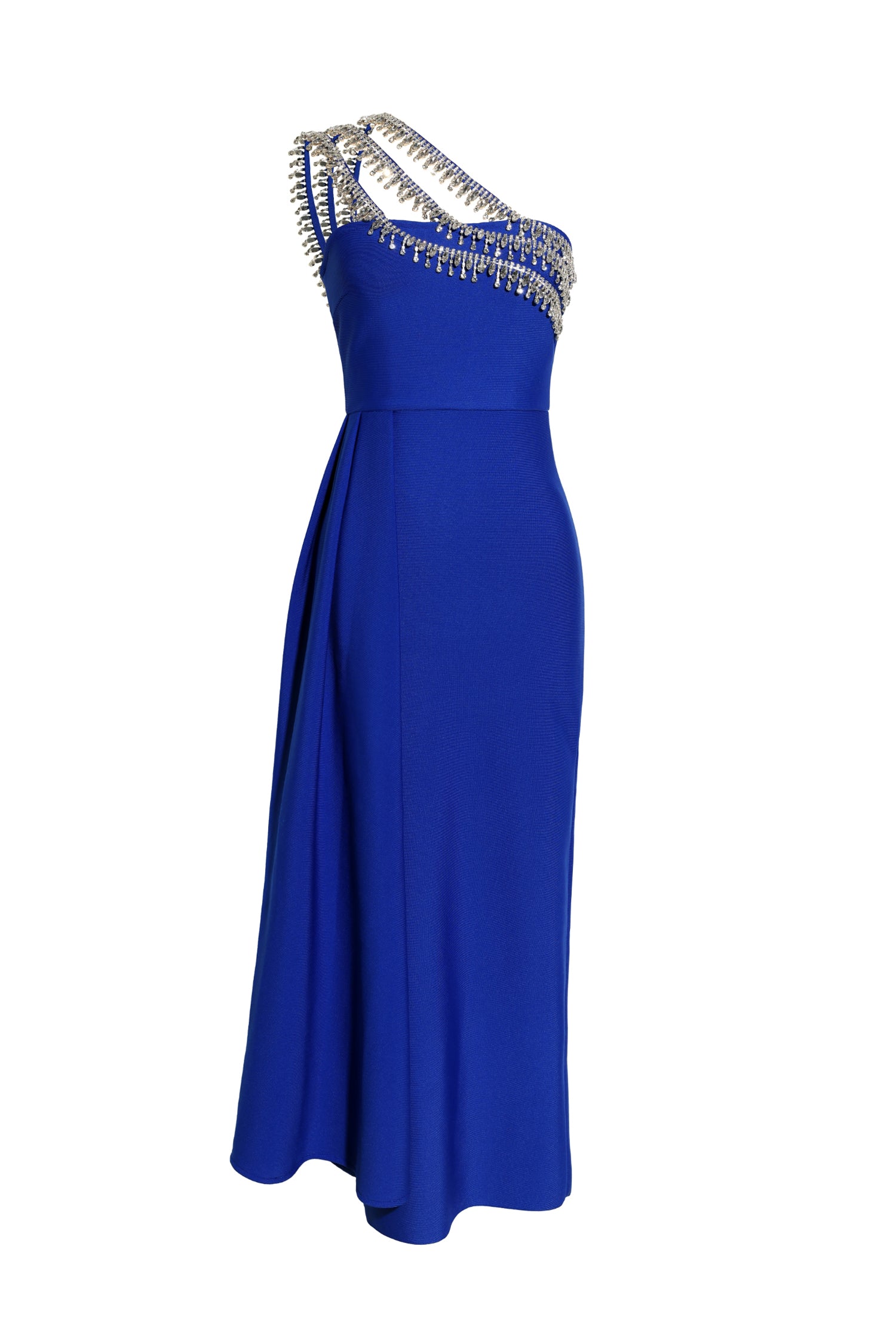 Marcella One Shoulder Diamond Bandage Maxi Dress	