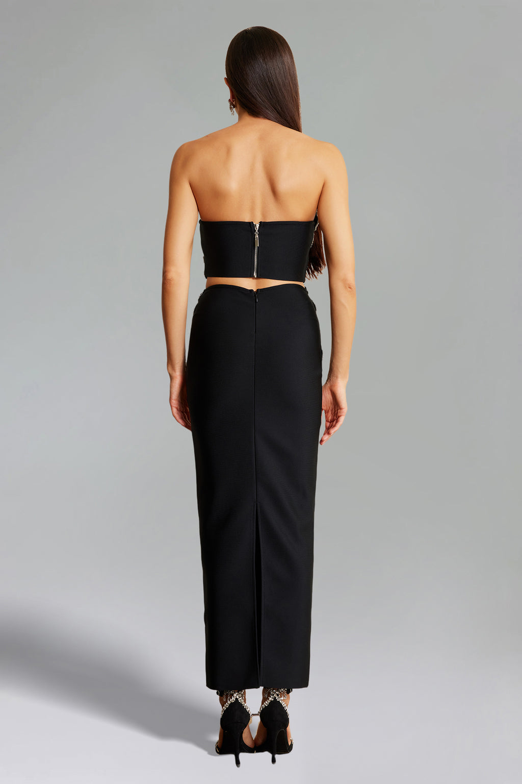 Eleganza Flowers With Diamonds Bandage Two-Piece Set	