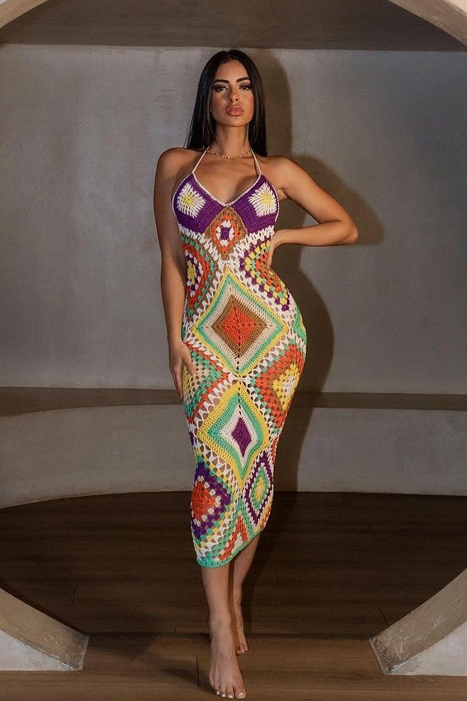 Bohemian Weave Maxi Dress	