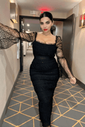 Crana Mesh Midi Dress - Bellabarnett	
