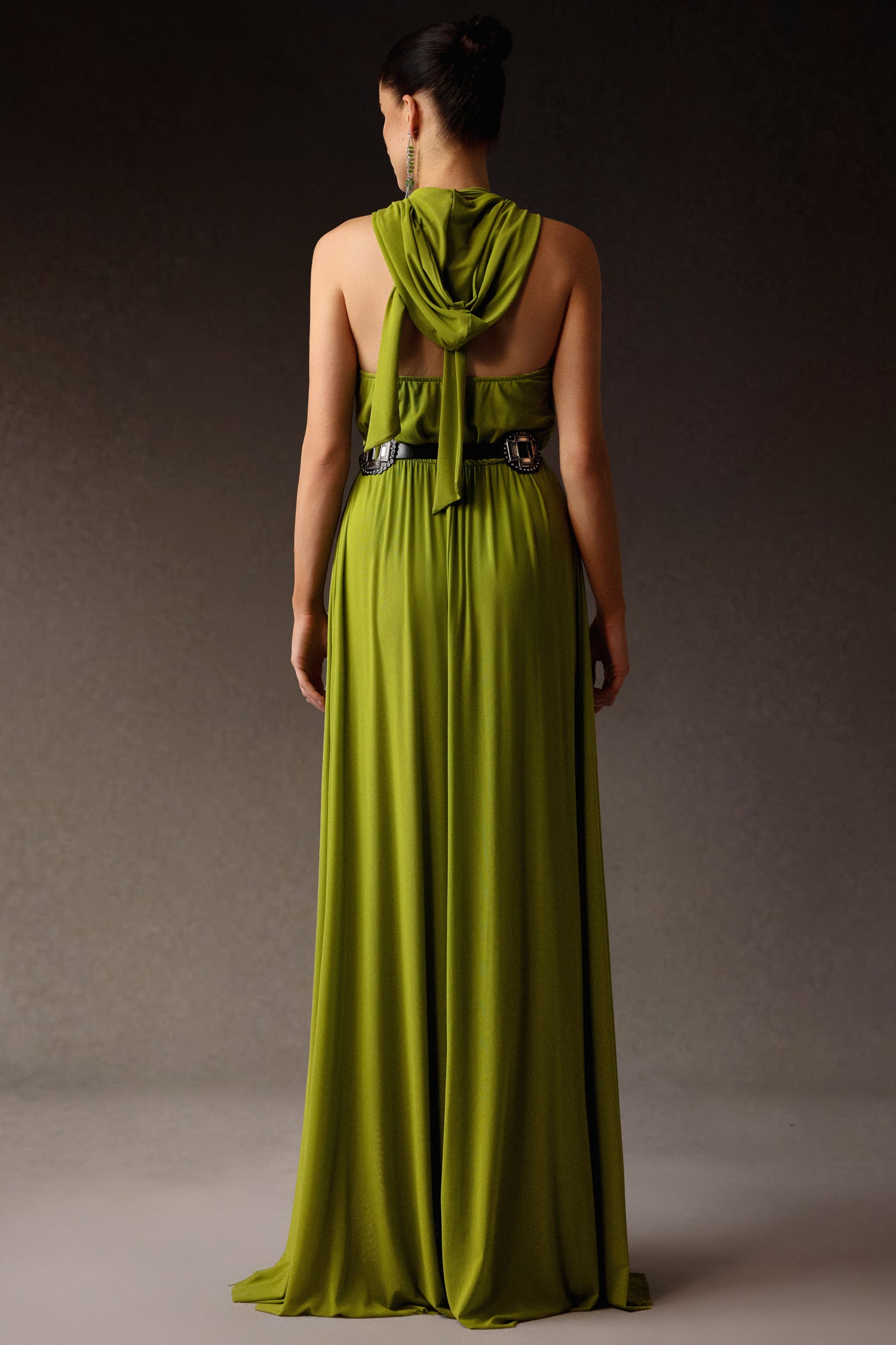 Naleza Sleeveless Flowers Slit Maxi Dress	