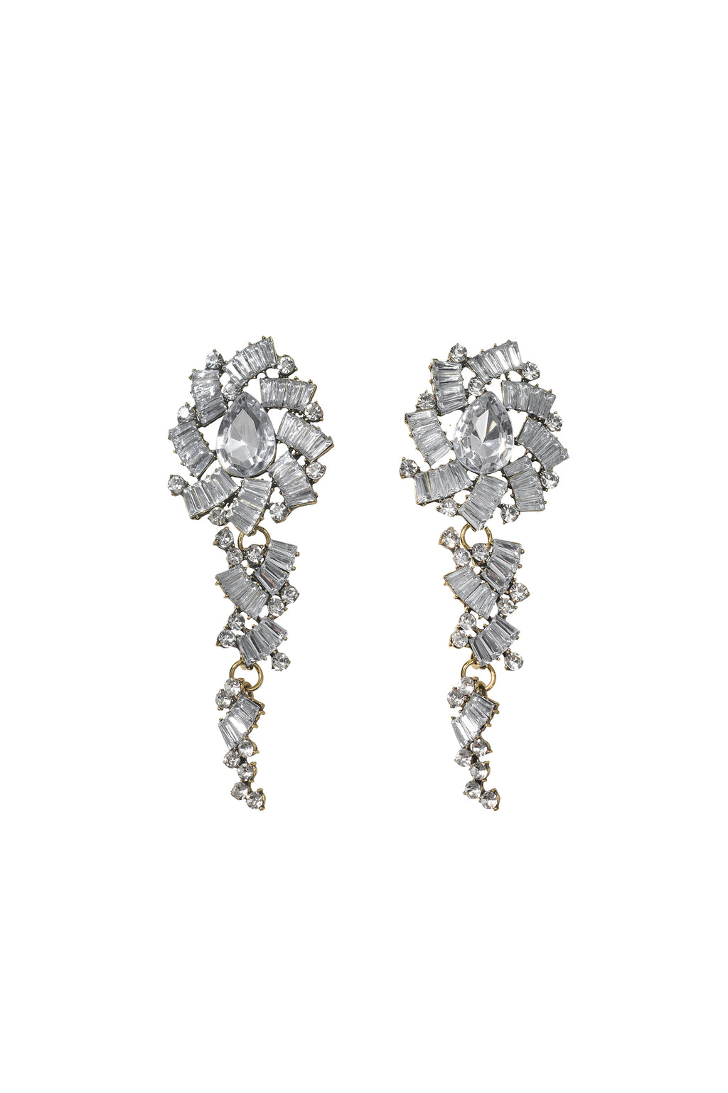 Lureen Diamante Flower Earrings	