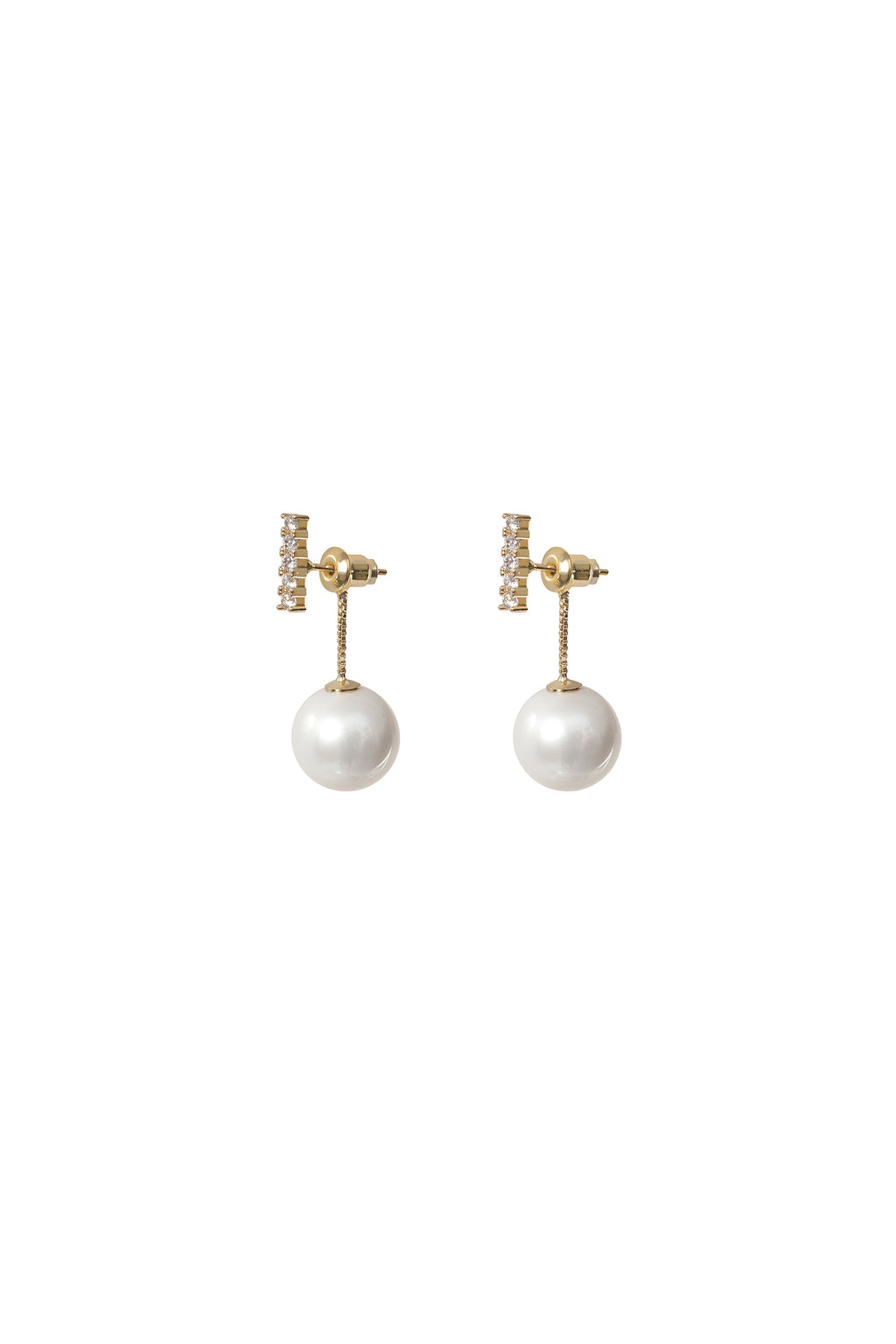 Talia Diamond Pearl Mini Earrings	