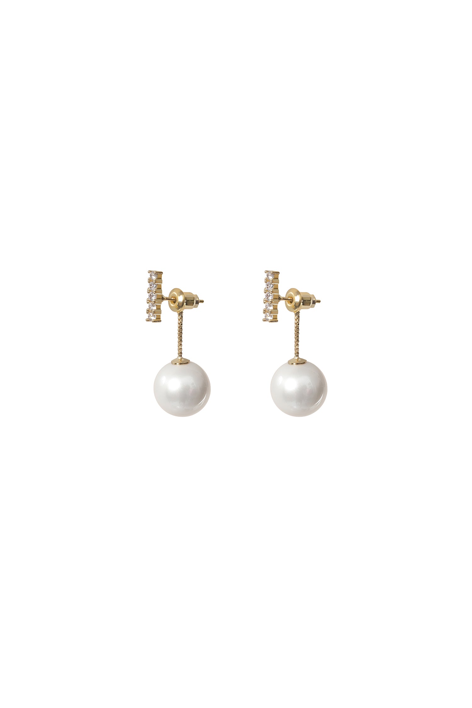 Talia Diamond Pearl Mini Earrings	