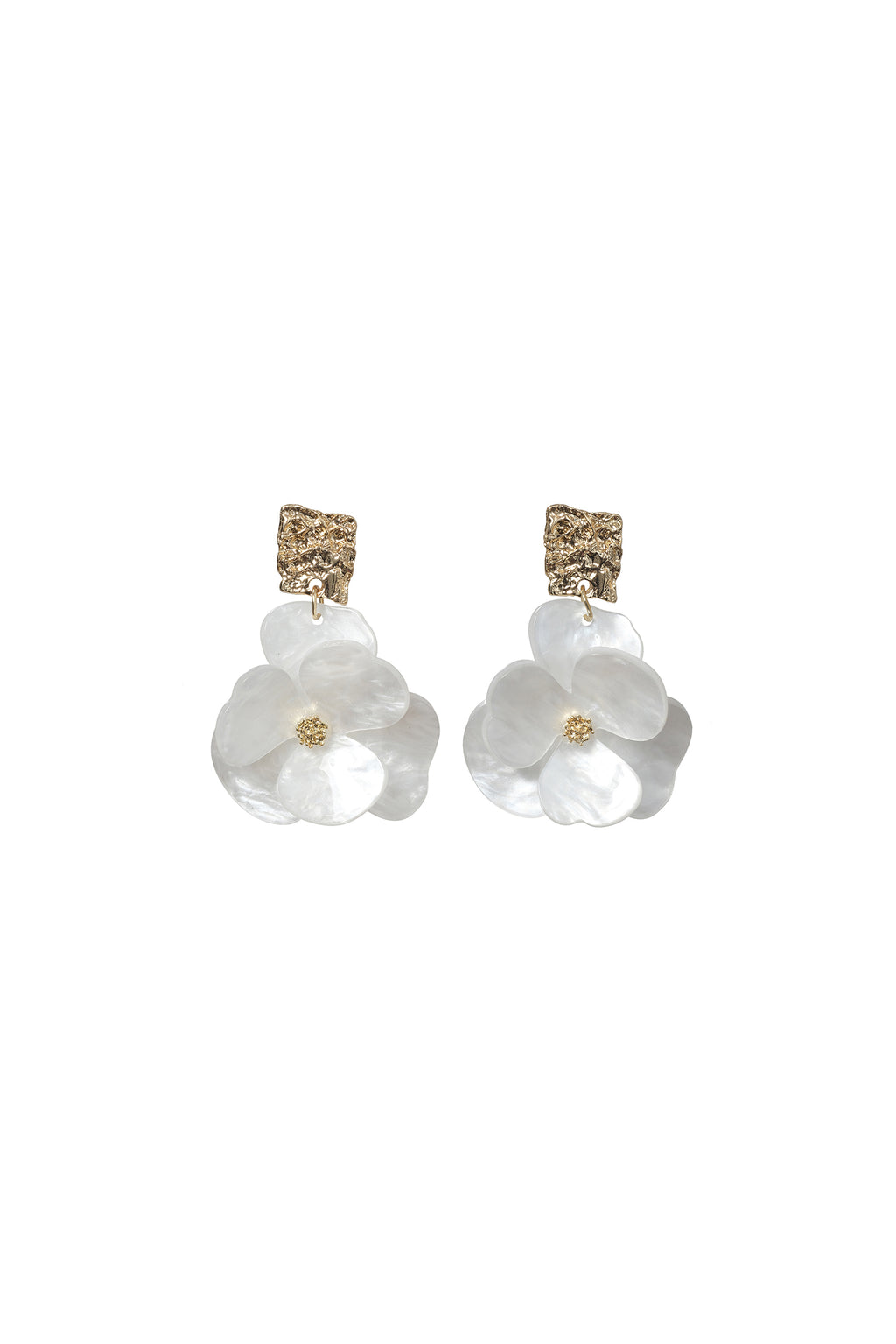 Fennel Geometry Flowers Earrings	