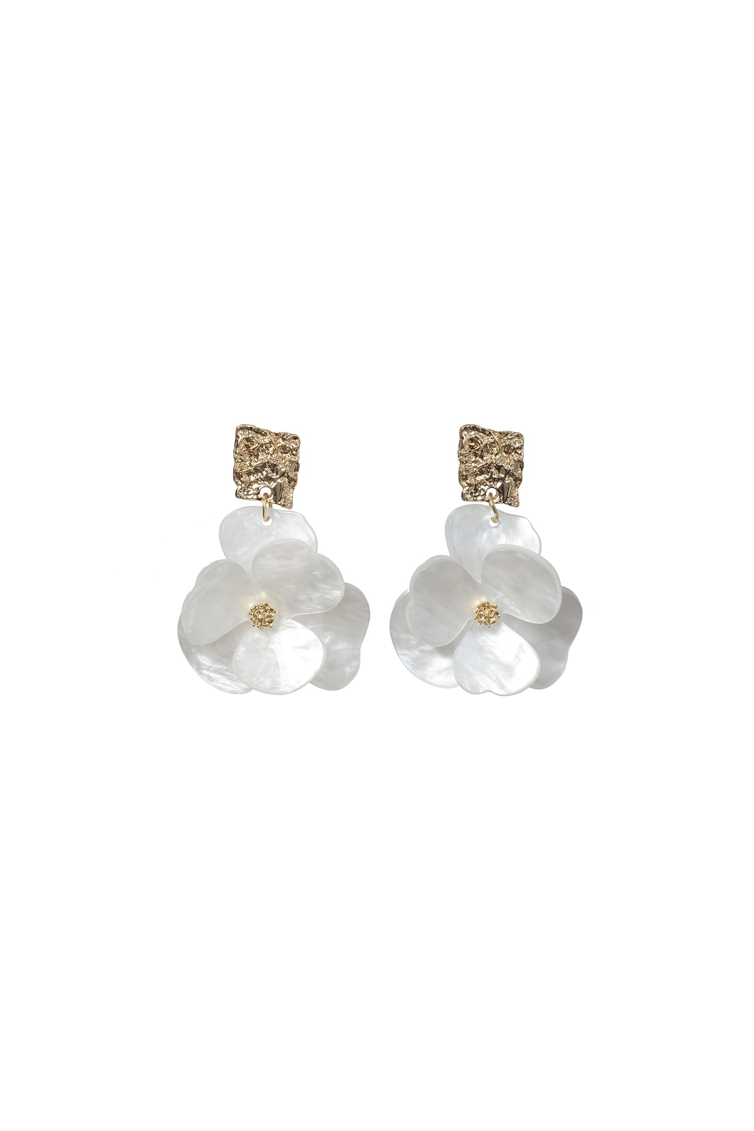 Fennel Geometry Flowers Earrings	
