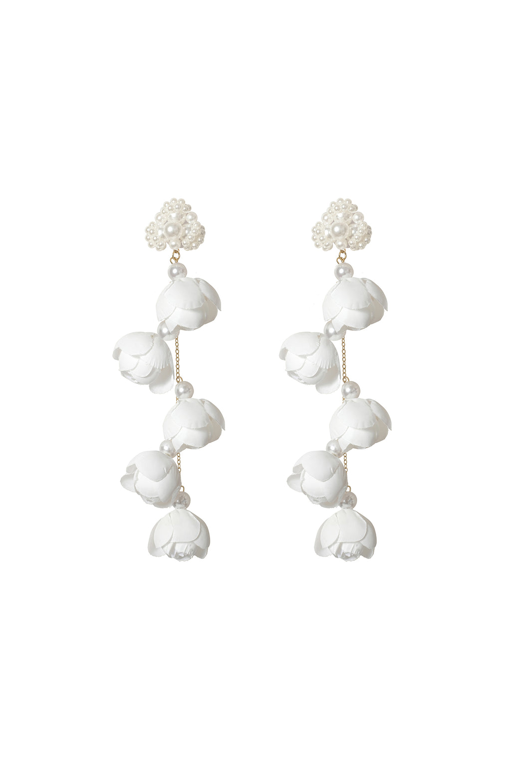 Lita Flowers Pearl Tassel Maxi Earrings	
