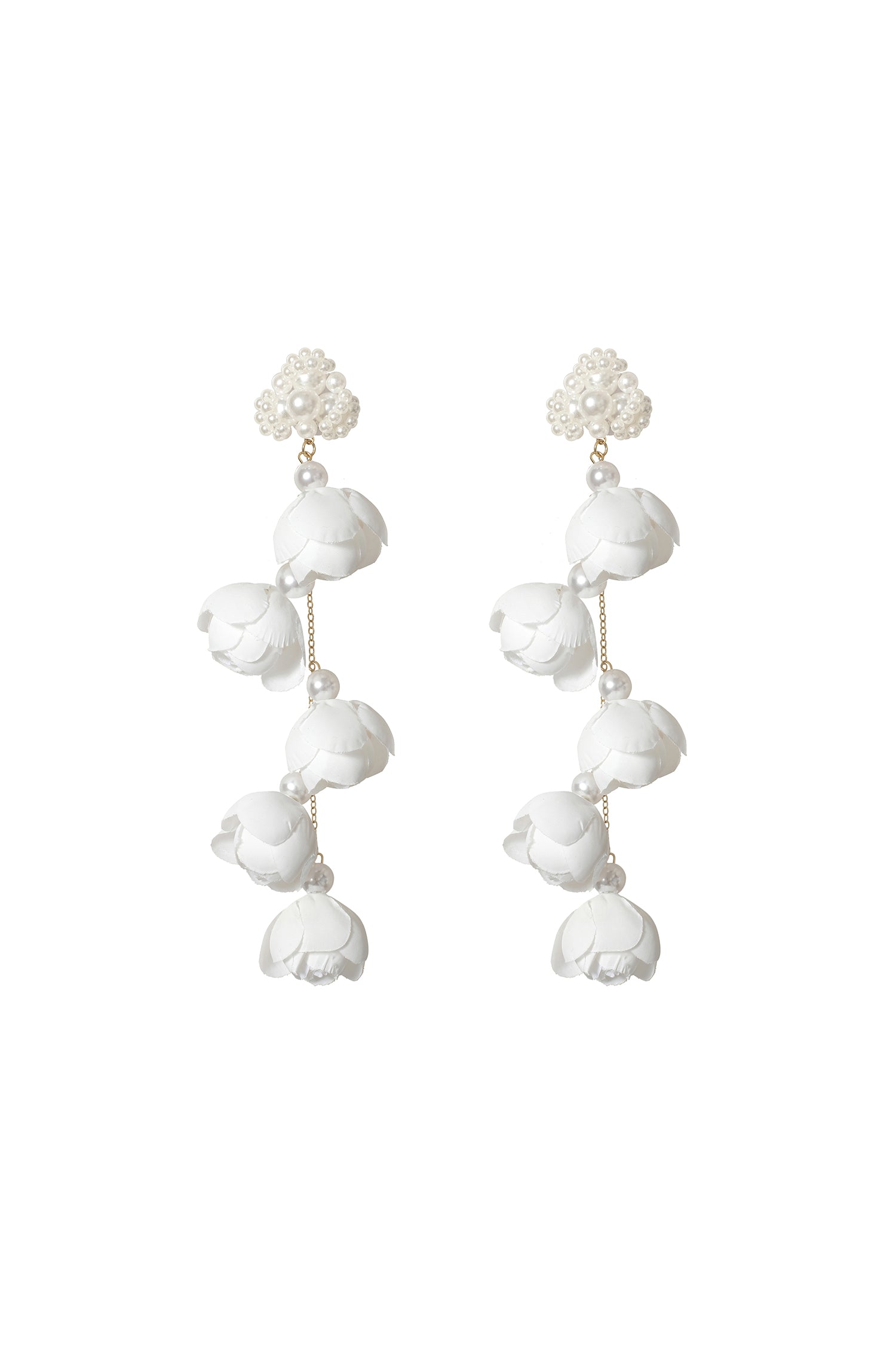 Lita Flowers Pearl Tassel Maxi Earrings	