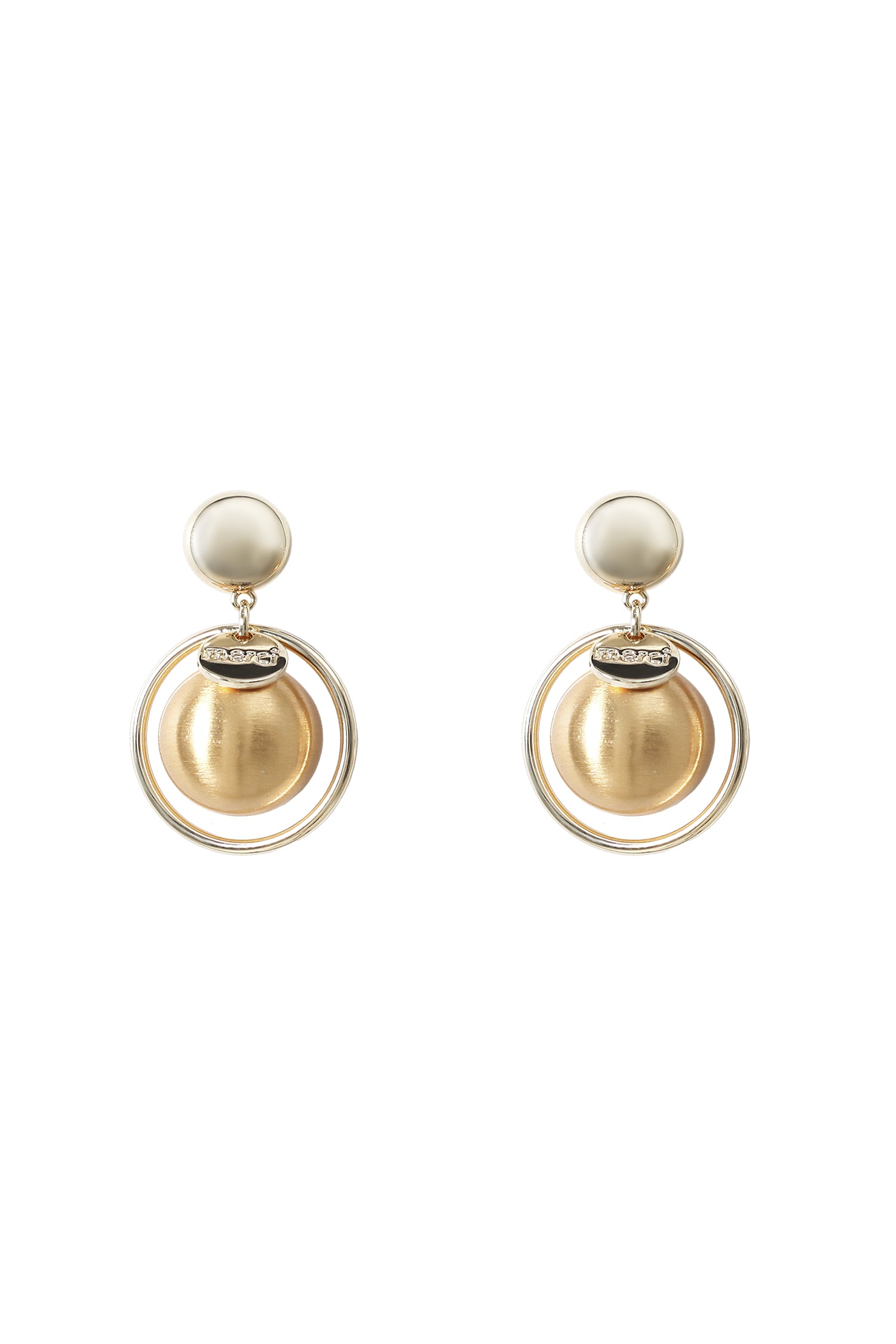 Print Sphere Pearl Earrings	