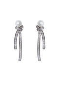 Sydney Bow Pearl Diamond Earrings	