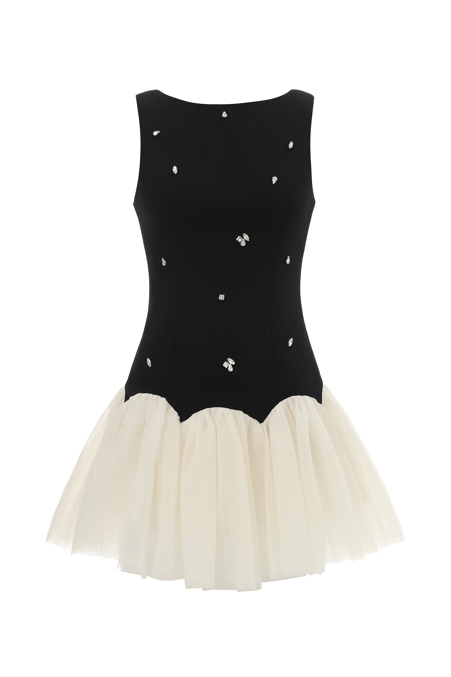 Salamo Sleeveless Diamond Mini Dress	