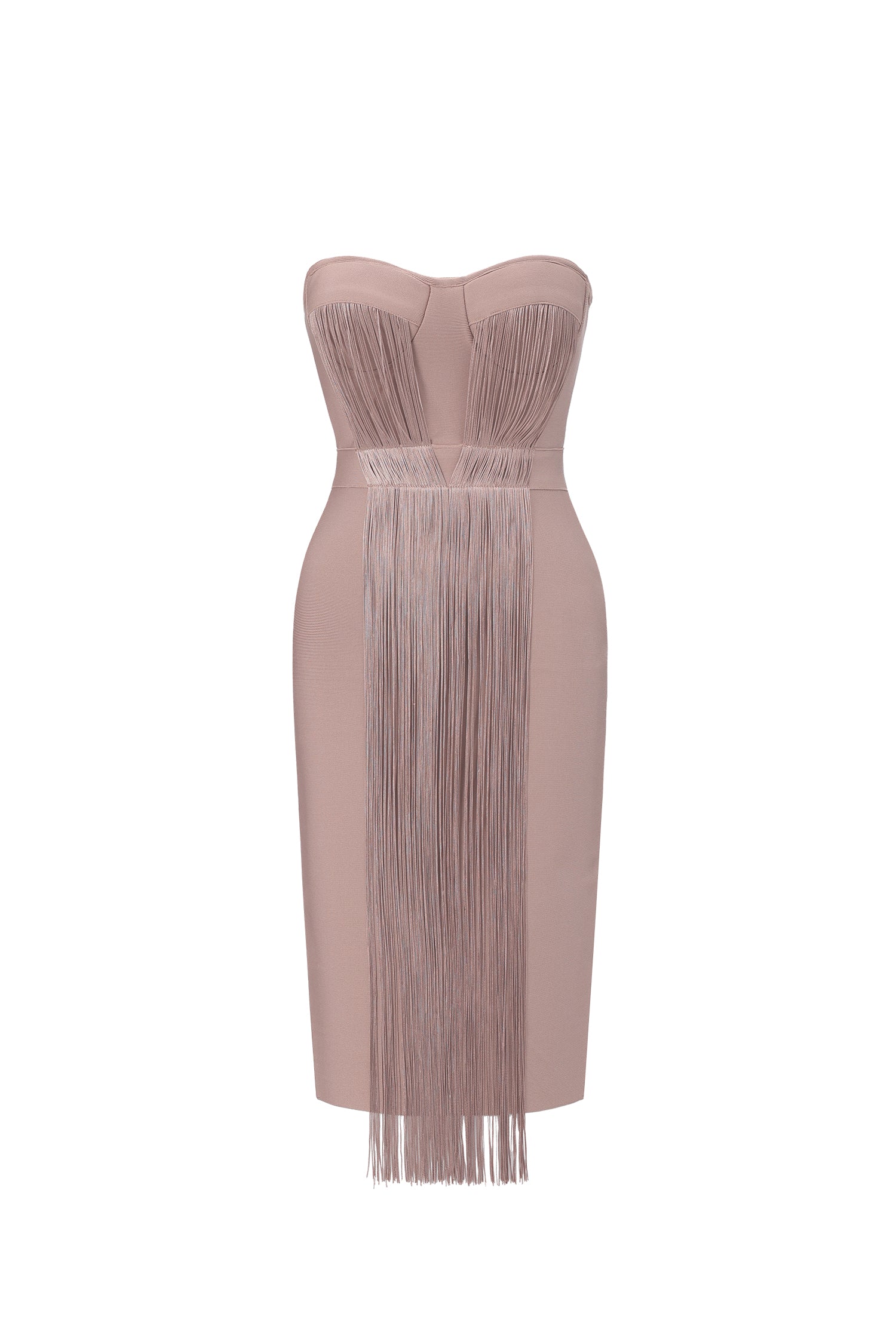 Xiamara Tassel Bandage Midi Dress	
