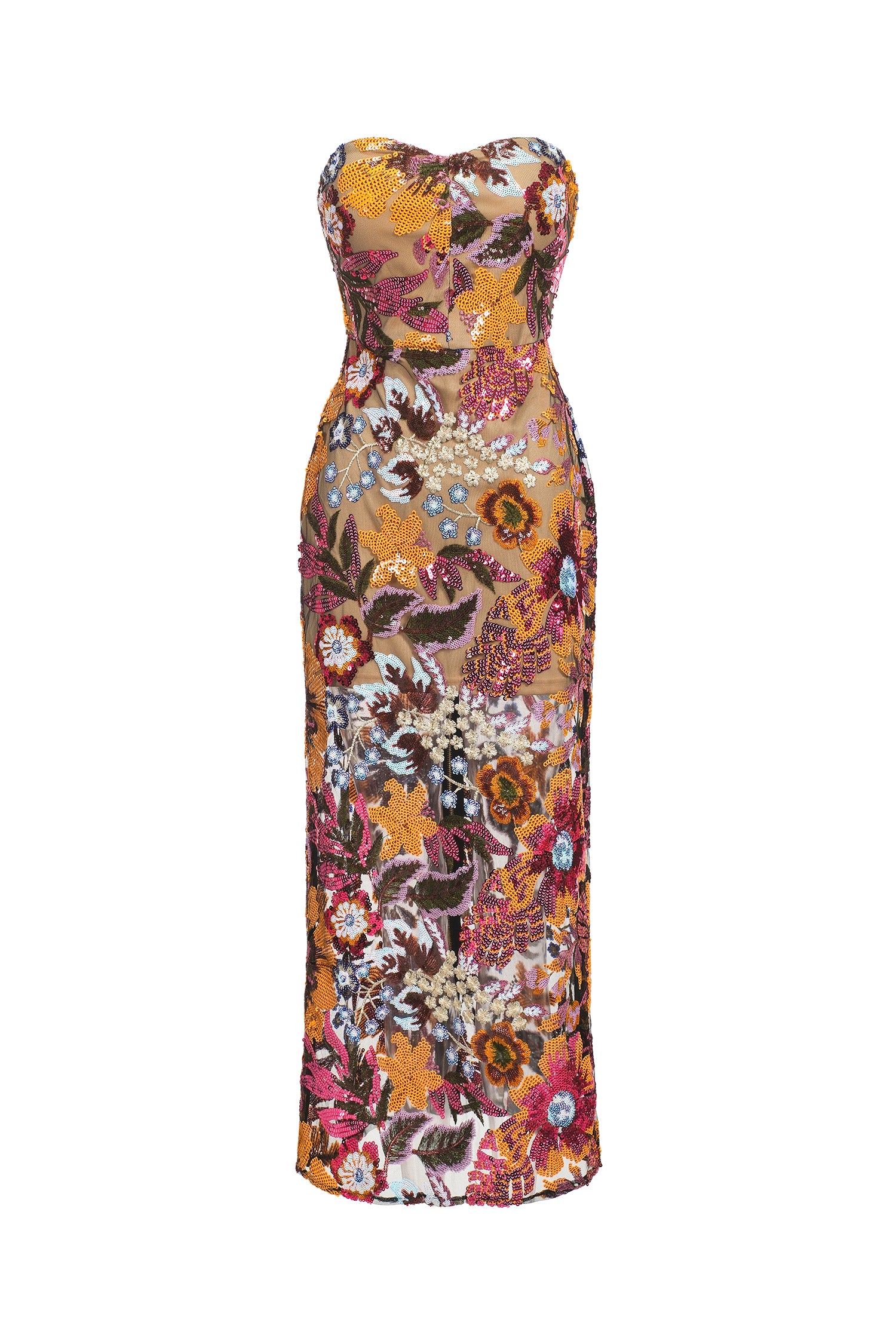 Satu Floral Glitter Maxi Dress	