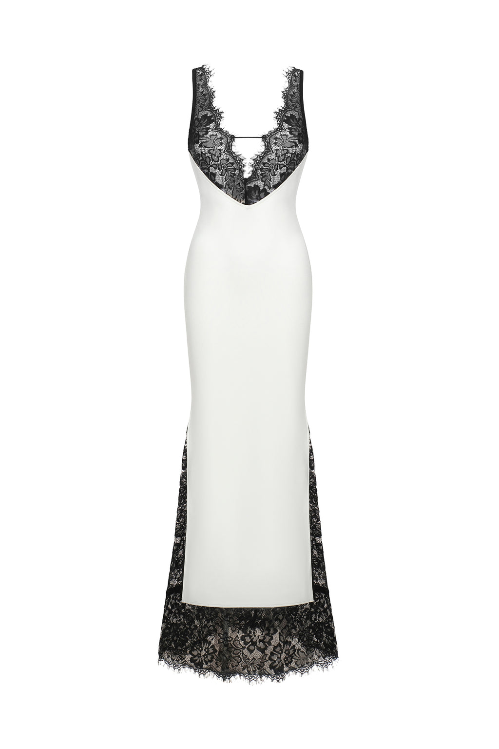 Gunnhild Lace Deep V Maxi Dress	