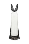 Gunnhild Lace Deep V Maxi Dress	