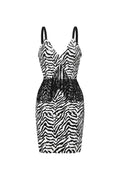 Zakana Tassel Cut Out Eco-leather Mini Dress	