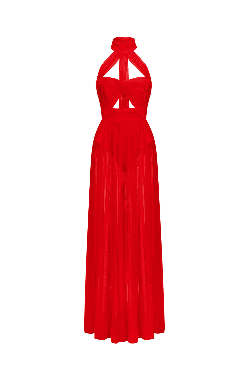 Tesare Halter Sleeveless Hollow Out Maxi Dress	