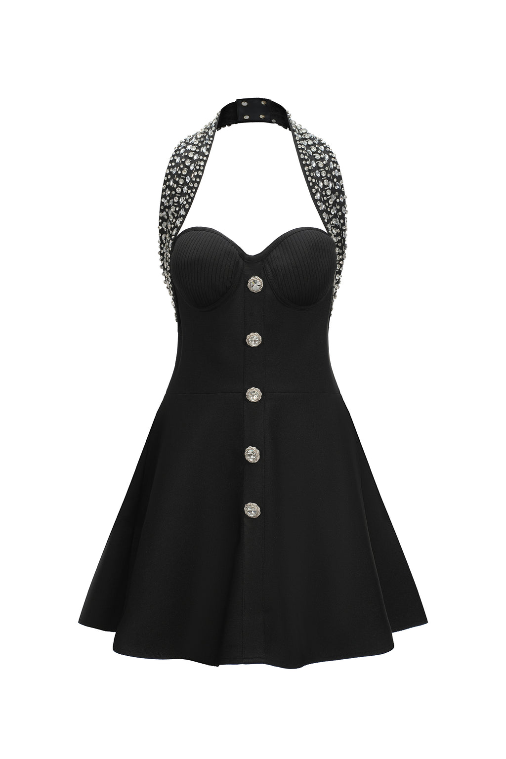 Traci Halter Strapless Sleeveless Mini Dress	