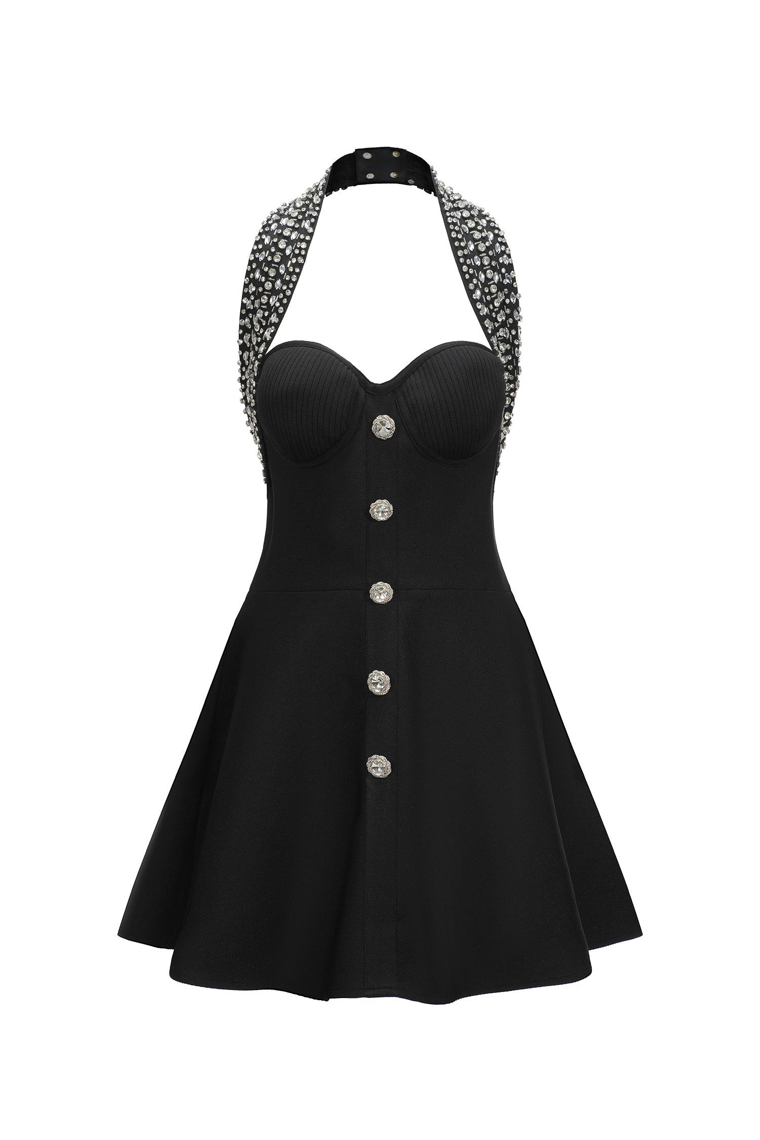 Traci Halter Strapless Sleeveless Mini Dress	