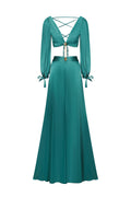Looly Deep V Maxi Dress - Green	