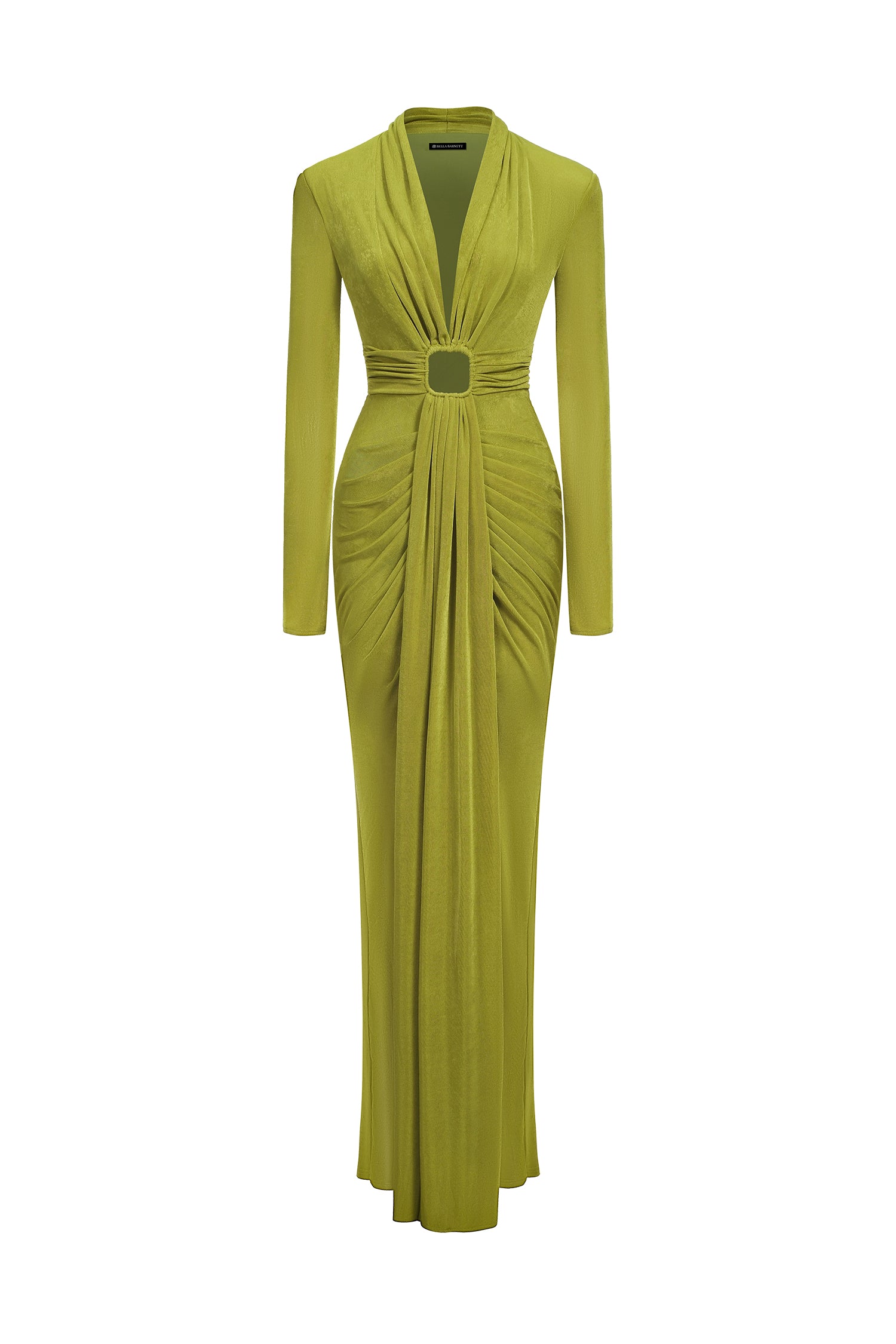 Naomi V-neck Long Sleeves Maxi Dress	