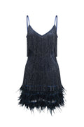 Kamo Sequin Fringes Mini Dress	