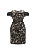 Fero One Shoulder Lace Mini Dress	