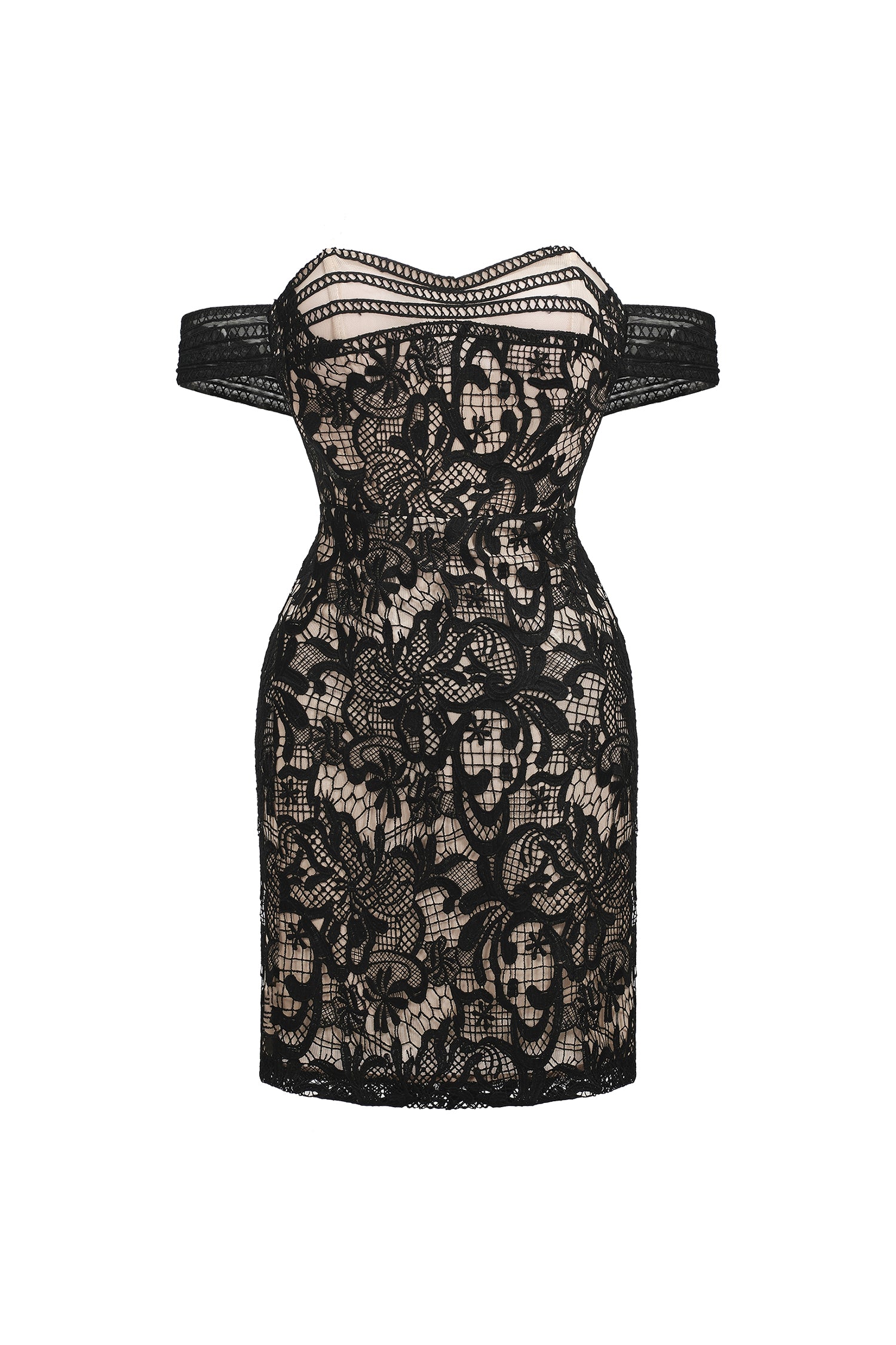 Fero One Shoulder Lace Mini Dress	