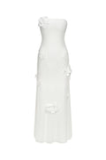 Kosala Flowers Strapless High Slit Maxi Dress	