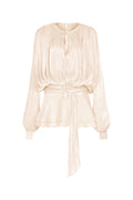 Dekia Long Sleeve Hollow Out Flounce Mini Dress	